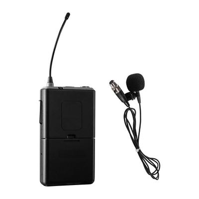 National Public Seating PRA8-6 Lapel Microphone w/ Body Pack Transmitter, Black