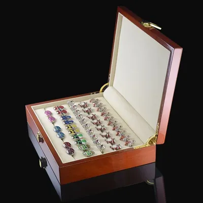 Deluxe Piano Painted Wooden Cufflink Box Cufflink Ring Stud Earrings Display Box High Quality