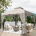 EAGLE PEAK 10 ft. x 10 ft. Outdoor Patio Gazebo Canopy Tent with Ventilated Double Roof and Mosquito Net Beige