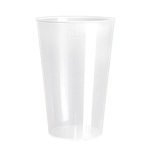 120 Mehrweg Trinkglas 0,4 l Polypropylen "de Luxe" – Transparent Image