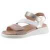 Sandalette ARA "MADEIRA", Damen, Gr. 36, beige (sand, weiß, platinfarben), Glattleder, Veloursleder, sportlich, Schuhe, Sommerschuh, Sandale, Keilabsatz, in Komfortweite H (= sehr weit)