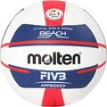 Molten Europe Ball-V5B5000-DE Beachvolleyball, Weiß/Blau/Rot, 5
