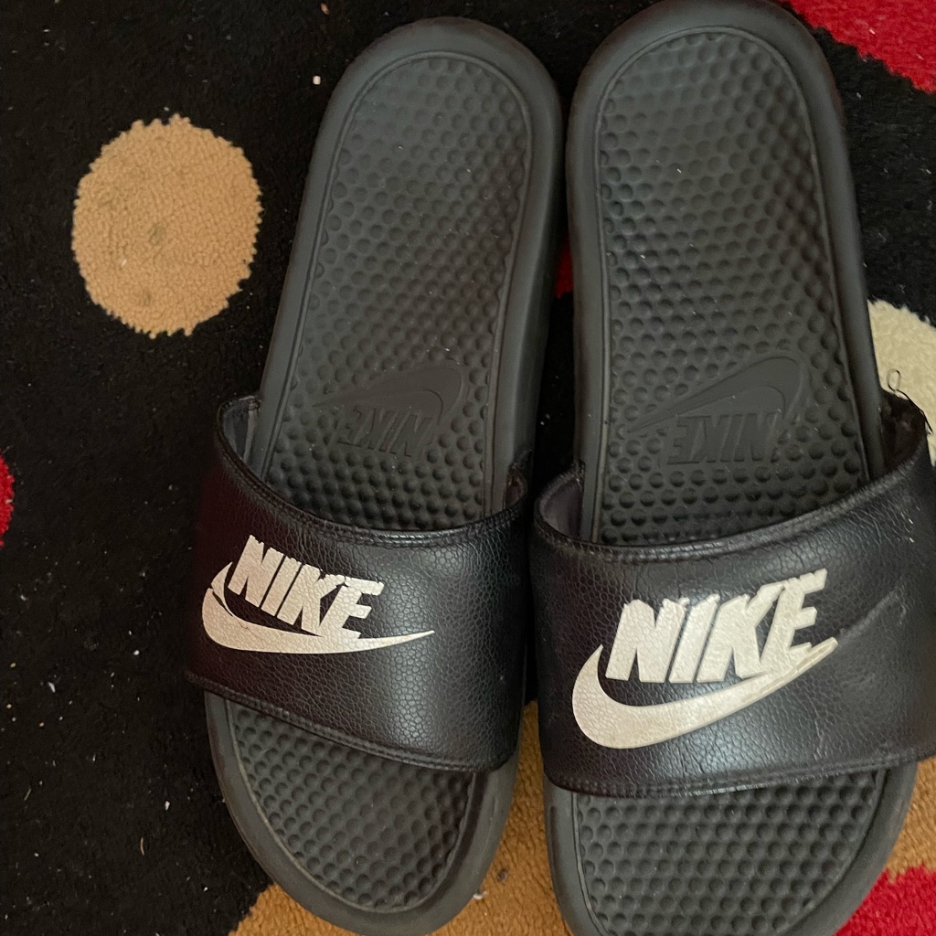 Nike Other | Worn Size 12 Nike Slides | Color: Black/White | Size: Os
