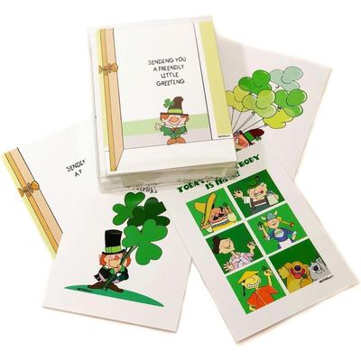 St Patrick's Day Assorted Card Pack - 16 St Patrick's Day Cards & Envelopes -USA Made- Boxed Set of 5x7 Greeting Cards -USA Made