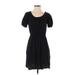 Daily Practice By Anthropologie Casual Dress Sweetheart Short Sleeve: Black Dresses - Women's Size X-Small