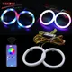 Luce di cotone RGB LED per auto Angel Eyes Halo Anelli Controllo APP 12-24V Faro principale Luce di