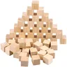 Blocchi di legno da 50 pezzi per artigianato blocchi quadrati in legno di pino cubi artigianali in