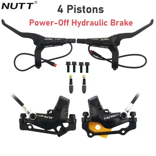 NUTT Electric Scooter 4 Piston Hydraulic Disc Brake Y5 Escooter Brake for Zero 10X 11X A5-D KUGOO G1