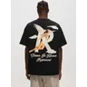 Leichter Luxus Herren T-Shirt Cloud Angel Print repräsentiert Hip Hop Baumwolle lässig Sommer