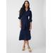 J.McLaughlin Women's Orla Dress Navy, Size XL | Cotton/Nylon/Elastane