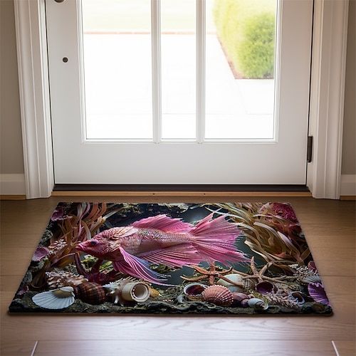 Oktopus-Fußmatte, Küchenmatte, Bodenmatte, rutschfester Teppich, ölbeständiger Teppich, Indoor-Outdoor-Matte, Schlafzimmerdeko, Badezimmermatte, Eingangsteppich Image