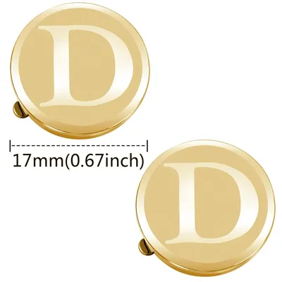 HAWSON Personalized Letter Cufflinks Custom Initials button Wedding Gifts(Gift Box Packed)LOGO Mens covers buttons shirt man