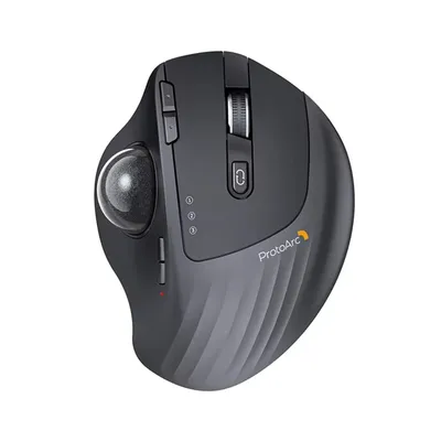 ProtoArc EM01 NL Wireless Trackball Mouse Rechargeable Bluetooth 2.4G Ergonomic Mice for PC iPad Mac