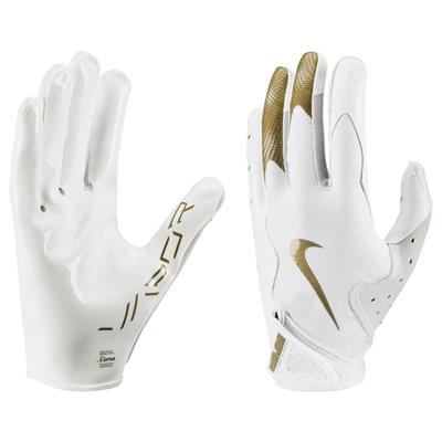 Nike Vapor Jet 8.0 Adult Football Gloves White/Metallic Gold