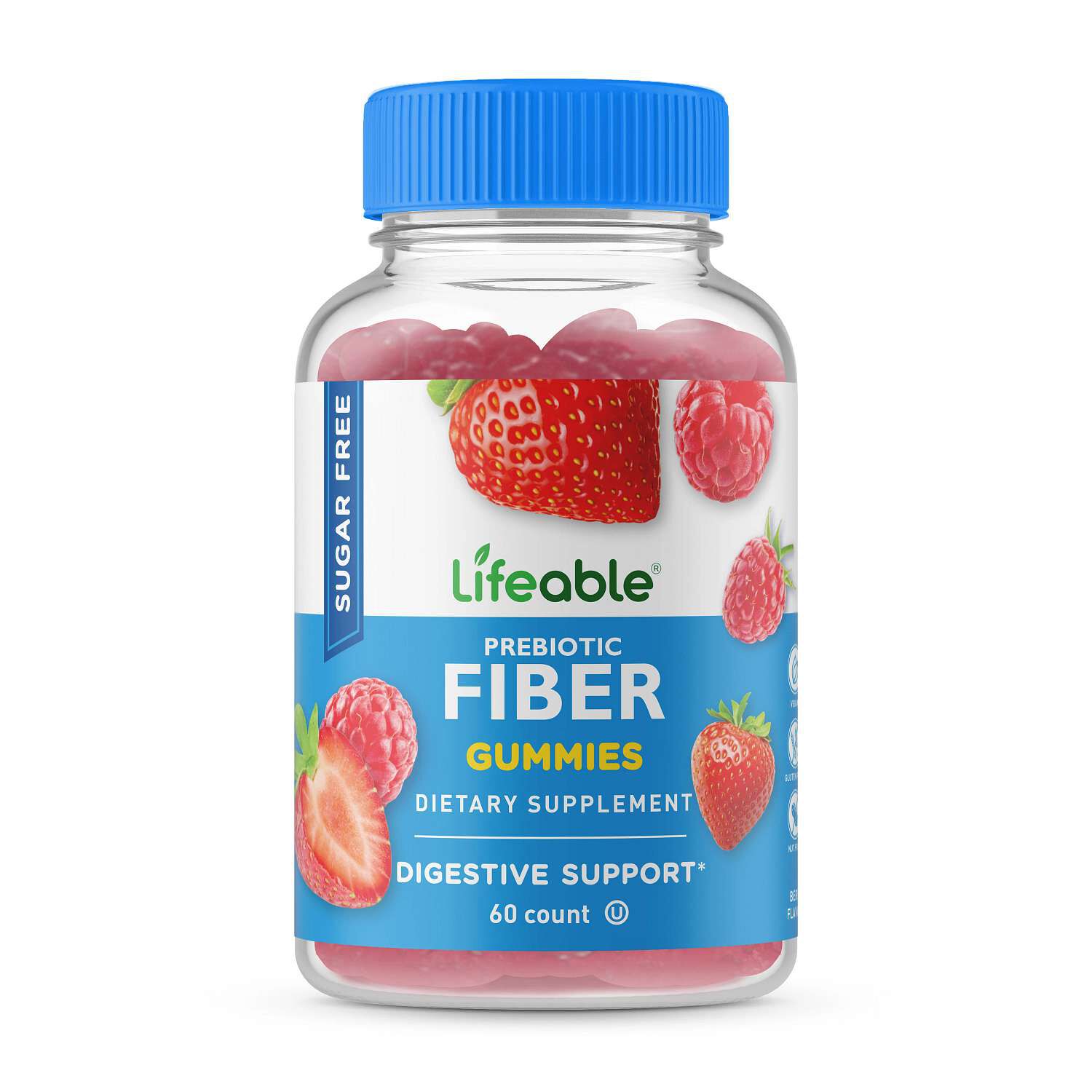 Sugar Free Prebiotic Fiber Vegan - 60 Gummies (30 Servings)