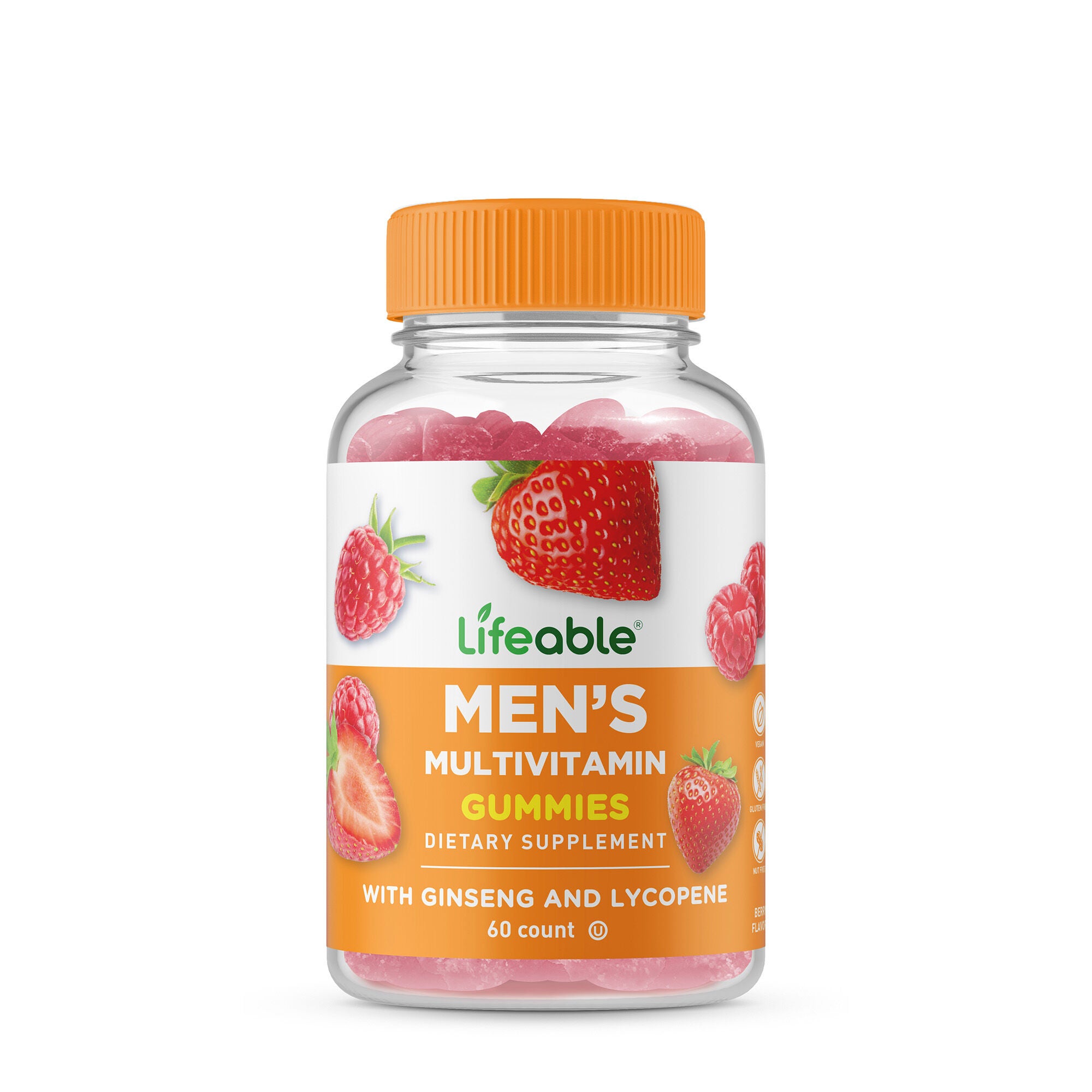 Men's Multivitamin with Ginseng and Lycopene Vegan - 60 Gummies (30 Servings)