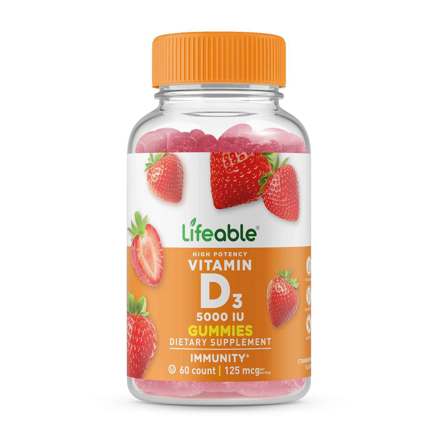 Vitamin D3 5000 Iu - 60 Gummies (30 Servings)