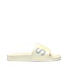 Badesandale SUPERGA "1908 SLIDES POLYSOFT", Gr. 38, beige (creme), Synthetik, sportlich, Schuhe Badelatschen Pantolette