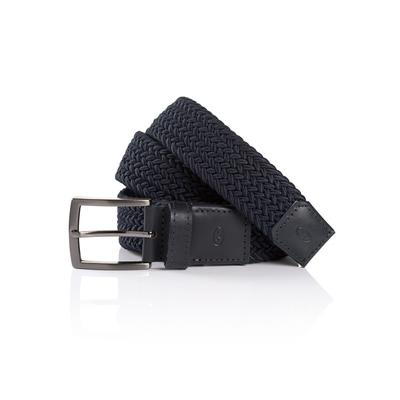 Flechtgürtel TOM TAILOR "TTJAMIE", Damen, Gr. 95, blau, Materialmix, unifarben, klassisch,sportlich,casual, Gürtel, 3,5 cm breiter Flechtgürtel, Casual Look, bis Gr. 120 Image