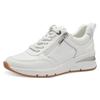 Keilsneaker TAMARIS, Damen, Gr. 41, silber (weiß, silberfarben), Lederimitat, sportlich, Schuhe, Freizeitschuh, Halbschuh, Schnürschuh mit Außenreißverschluss