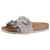 Pantolette VERBENAS "Rocio Roda", Damen, Gr. 41, grau (hellgrau), Veloursleder, klassisch, Schuhe, Sommerschuh, Schlappen für Strand- und Badeausflüge geeignet