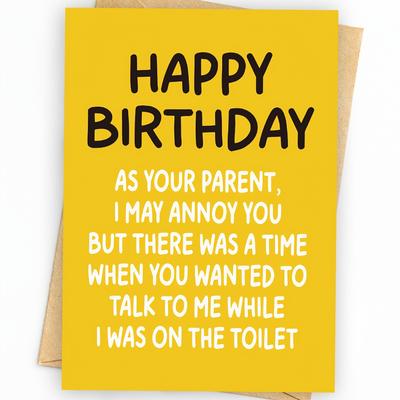 1pc Funny Happy Birthday Card For Him Her Husband Dad Mom Wife Best Friend, Unique Happy 40th 50th 60th Birthday Card Decorations Gifts For Him Her Husband Dad Mom Best Friend