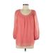 LC Lauren Conrad 3/4 Sleeve Blouse: Pink Tops - Women's Size Medium