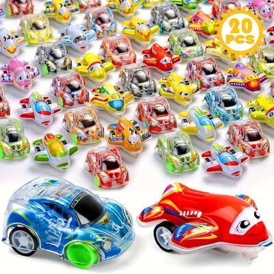 20pcs Pull-back Car Sets: Colorful Party Gift Toys For School Holiday Fun & Educational Science Education! Christmas, Halloween, Thanksgiving Day Gift