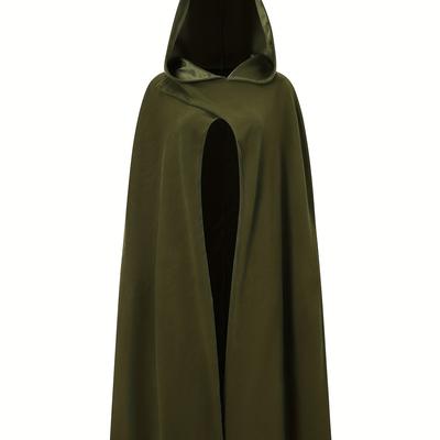 Gothic Solid Split Hooded Cloak, Elegant Cosplay C...