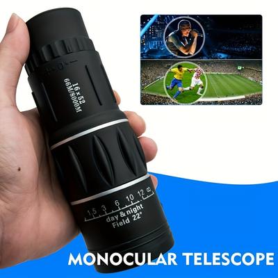 16x52mm Hd Optical Monocular Camping Hiking Telescope Day Night Vision Durable