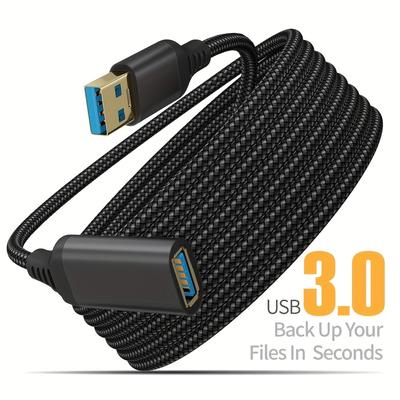 Super-fast Usb3.0 Extension Cable - Compatible With Webcam, Keyboard, Flash Drive, Hard Drive, Printer, Mouse, And Game Console!