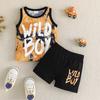 Baby Newborn Boys Casual "wild Boy" Vest & Shorts Set Clothes