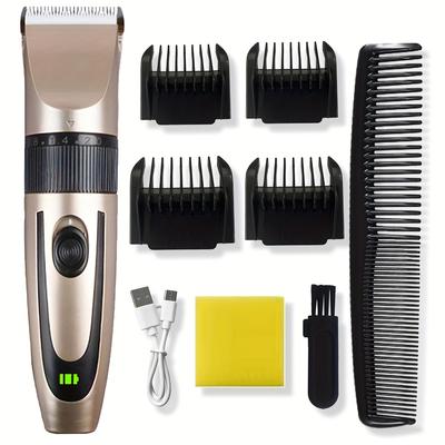 Professional Electric Hair Clipper Cordless Usb Rechargeable Hair Clipper Shaving Trimmer Carving Clipper For Barbers And Stylists With Limit Comb For Men For Boyfriend Gifts