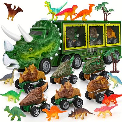 Dinosaur Toys 21pcs/ Pack Dinosaur Truck With 6 Pu...