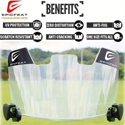 1pc Professional Football Helmet Visor With Electroplated Sunshade And Uv Protection For Teens And Adults
