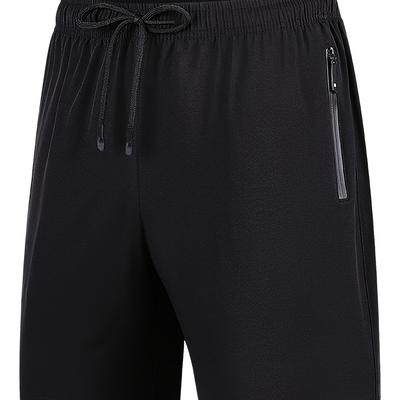 Quick Dry Men's Sport Shorts With Zipper Pocket - ...