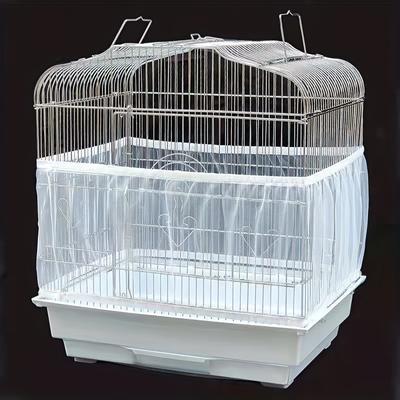 Parrot Birdcage Seed Catcher - Airy Mesh Net Cover For Clean And Tidy Cages