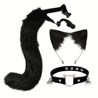 100 % Polyester Cat Ears Cat Tail Set, Cosplay, Ca...