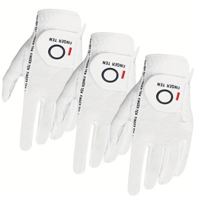3 Pack Men's Golf Gloves For Right Left Handed Gol...