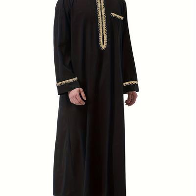 Ramadan Men's Saudi Arabic Thobe, Dishdasha Long Sleeve, Kandora Ramadan Middle East Clothing, Ramadan, Eid Al Adha