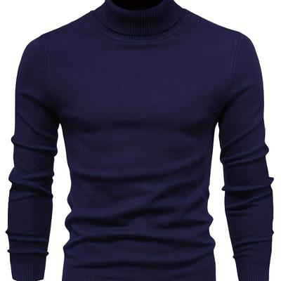 All Match Knitted Sweater, Men's Casual Warm Sligh...
