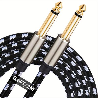 Instrument Cable With Golden Color Premium 6.35mm Mono Jack 1/4