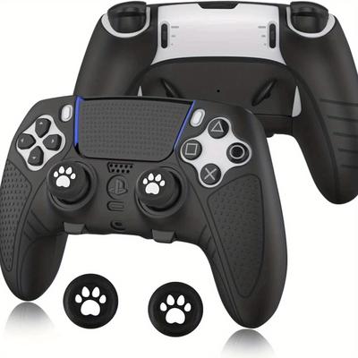 Anti-slip Silicone Cover Case For Ps5 Edge Controller Soft Rubber Protector Skin For Ps5 Edge Wireless Controller With 2 Thumb Grip Caps