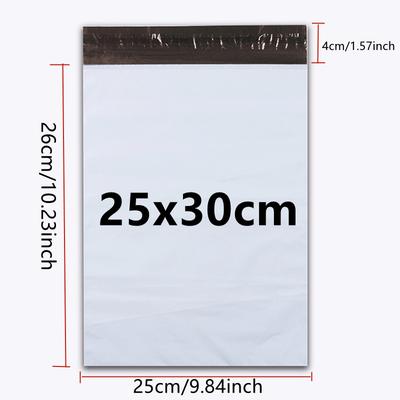 100pcs Self-adhesive White Express Delivery Bags W...