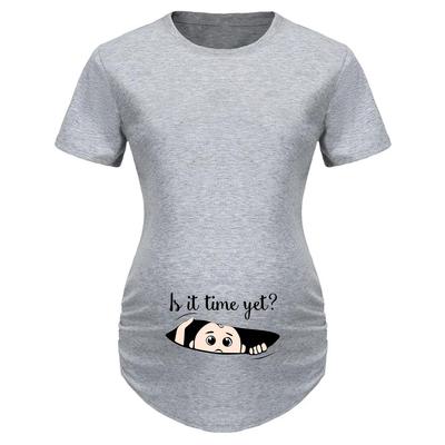 Women's Funny Baby And Letter Print Maternity T-sh...