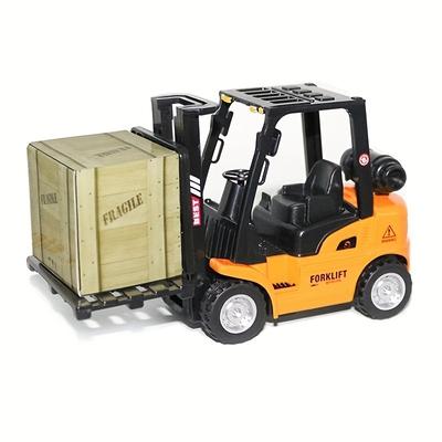High Quality Metal Alloy Forklift Truck Alloy Engineering Pull Back Truck Toys Die-cast Construction Toys Truck Vehicles Excavator