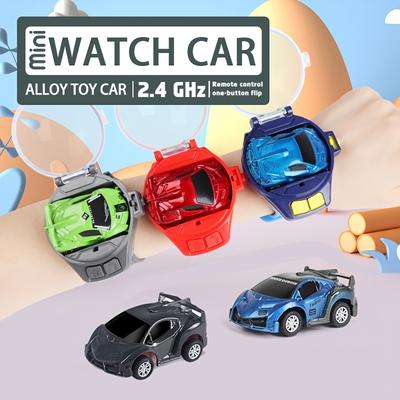 Children's Watch Remote Control Car Toy, Metal Material Boy Girl Gift Toy, Racing Car Can Be Recharged With Light