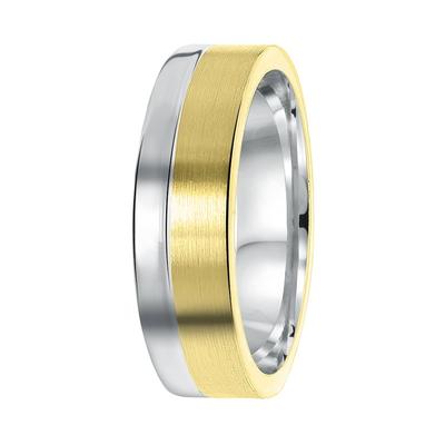 Lucardi - Ringe 'Benidorm' 925 Silber - silbern-goldfarbig Herrenschmuck 1 ct Herren Image