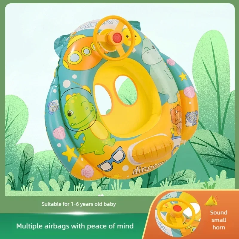 Umwelt PVC Kinder Schwimmringe Wasserspielzeug Strand Pool Baby aufblasbarer Schwimmkreis mit Lenkrad Wasserspielzeug Image