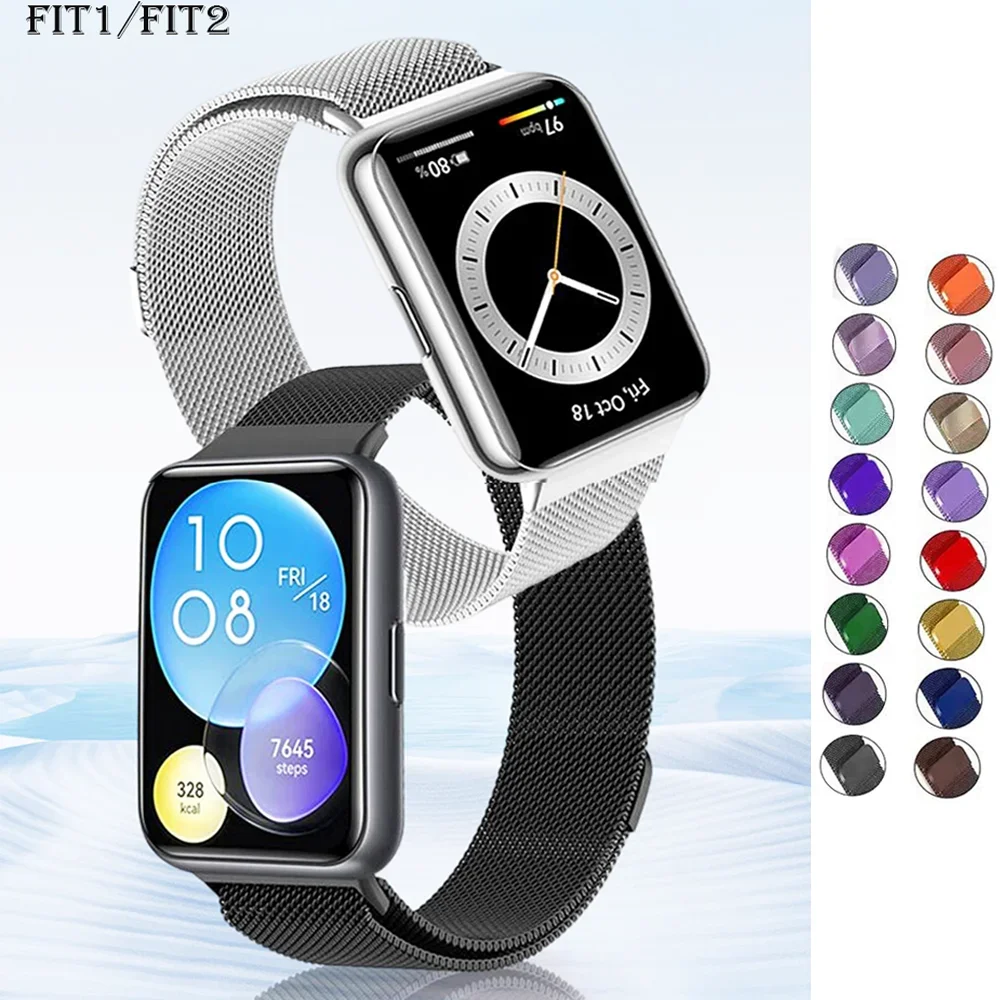 Milan ese Loop für Huawei Watch Fit 2 Armband Smart Magnetband Edelstahl Metall Armband für Huawei Watch Fit Zubehör Image